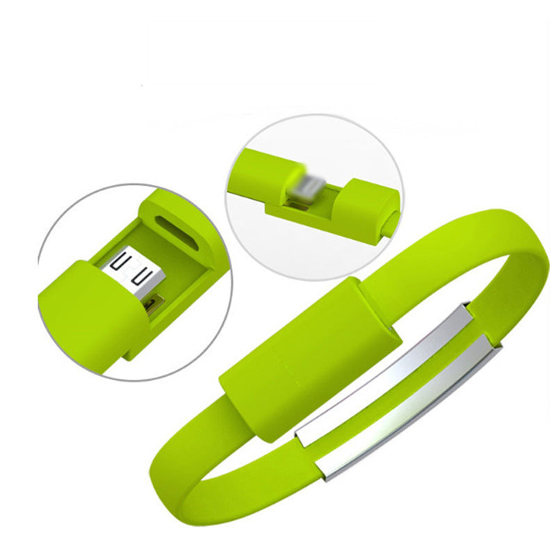 KTX-873235 Silicone USB Charging Short Cable Bracelet - Convenient and Stylish Connectivity