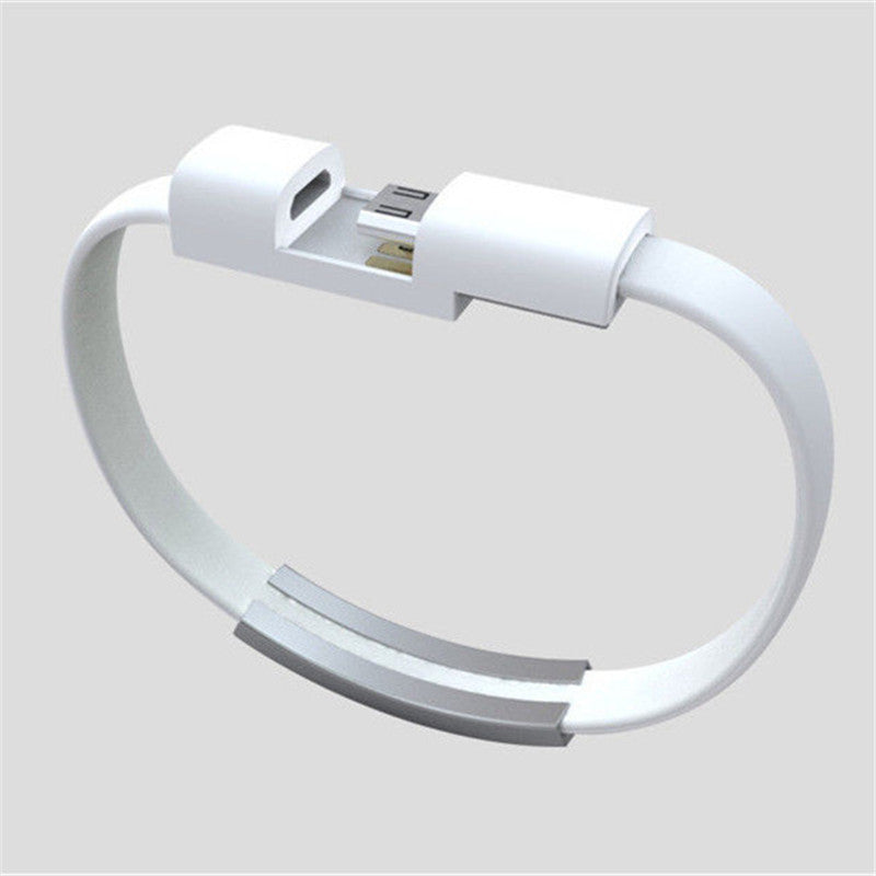 KTX-873235 Silicone USB Charging Short Cable Bracelet - Convenient and Stylish Connectivity