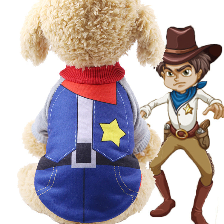 HKM-529427 Funny Halloween Pet Costumes with Adjustable Hat and Cape - Soft Cotton Material