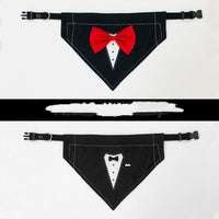 HKM-371987 Elegant Dog Bow Tie Bib - Adjustable Polyester Towel for Stylish Pets