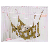 HKM-204627 Multicolor Cotton Linen Cat Hammock Bed with Durable Hanging Hook - 47x47cm