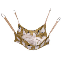 HKM-204627 Multicolor Cotton Linen Cat Hammock Bed with Durable Hanging Hook - 47x47cm