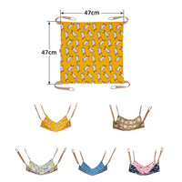 HKM-204627 Multicolor Cotton Linen Cat Hammock Bed with Durable Hanging Hook - 47x47cm