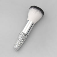 HKM-394643 Conical Diamond Blush Brush with Transparent Handle and Fiber Bristles