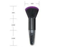 HKM-394643 Conical Diamond Blush Brush with Transparent Handle and Fiber Bristles
