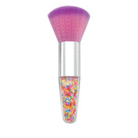 HKM-394643 Conical Diamond Blush Brush with Transparent Handle and Fiber Bristles