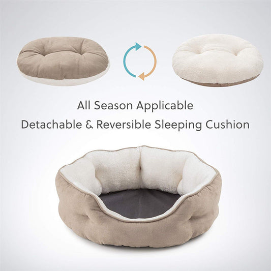 HKM-166931 Soft Round Pet Bed Mat for Dogs and Cats - Cozy Nesting Blanket, Multiple Sizes Available