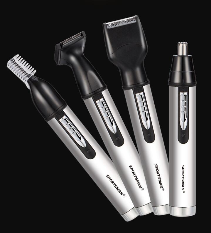 HKM-968595 Men's Electric Nose Hair Trimmer with USB Charging, Multi-Functional Grooming Kit for Eyebrow, Sideburns, and Nose Hair