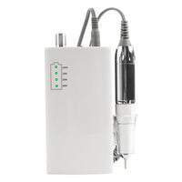 HKM-557331 Rechargeable Electric Nail Polisher US805 - Nail Surface Grinding & Trimming Tool Set in Elegant White