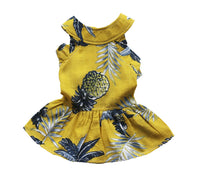 HKM-887571 Hiromi Cotton Princess Dress in White and Yellow - Sizes XS to XL Available