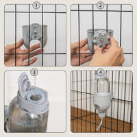 HKM-024019 Pet Water Bottle for Small Animals - 360° Rotatable Nozzle, Easy Refill, Leak-Proof Design for Rabbits, Guinea Pigs, Chinchillas, and More
