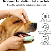 HKM-399827 Double Finger Toothbrush for Dogs and Cats with 800 Soft Bristles for Effective Dental Care