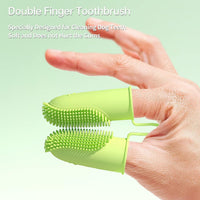 HKM-399827 Double Finger Toothbrush for Dogs and Cats with 800 Soft Bristles for Effective Dental Care