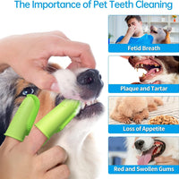 HKM-399827 Double Finger Toothbrush for Dogs and Cats with 800 Soft Bristles for Effective Dental Care