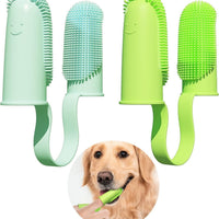 HKM-399827 Double Finger Toothbrush for Dogs and Cats with 800 Soft Bristles for Effective Dental Care