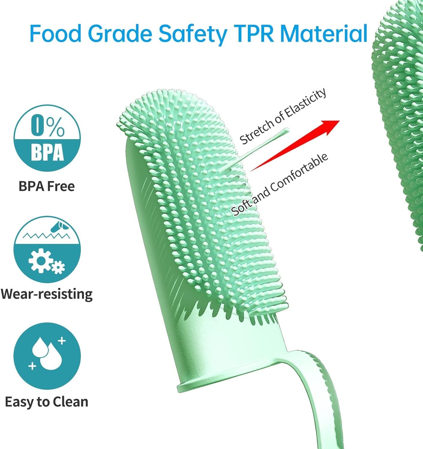HKM-399827 Double Finger Toothbrush for Dogs and Cats with 800 Soft Bristles for Effective Dental Care