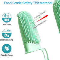 HKM-399827 Double Finger Toothbrush for Dogs and Cats with 800 Soft Bristles for Effective Dental Care