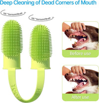 HKM-399827 Double Finger Toothbrush for Dogs and Cats with 800 Soft Bristles for Effective Dental Care