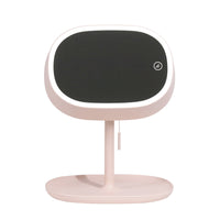 HKM-438547 Portable Foldable LED Makeup Mirror with Touch Control, Ideal for Home and Travel