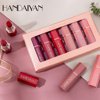 HKM-152659 Matte Lipstick Gift Box Set - 6 Non-Stick Shades in Elegant Packaging