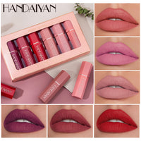 HKM-152659 Matte Lipstick Gift Box Set - 6 Non-Stick Shades in Elegant Packaging