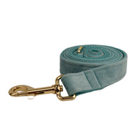 HKM-633619 Velvet Fabric Adjustable Dog Collar with Leash, Bow, Flower, Vest, and Poop Bag Set