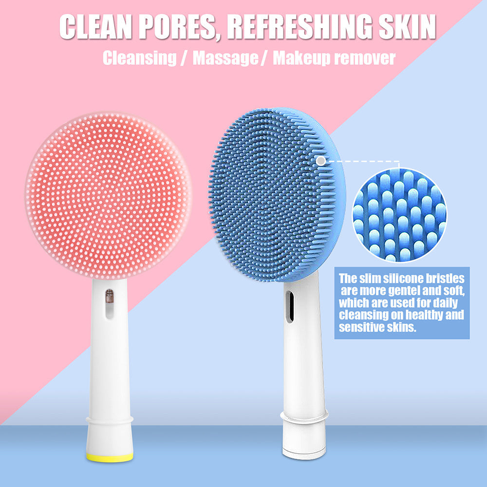 HKM-719443 Oule Electric Toothbrush Compatible Silica Gel Facial Cleanser - Gentle All-Purpose Face Wash