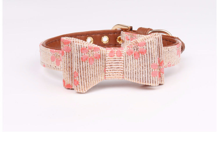 HKM-158739 Aminger Adjustable PU Bow Collar - Small, Medium, Large Options Available