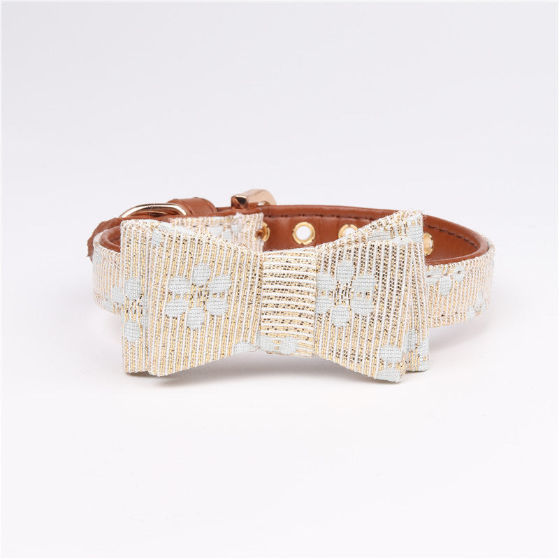 HKM-158739 Aminger Adjustable PU Bow Collar - Small, Medium, Large Options Available
