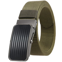 HKM-765523 Men's Nylon Braided Roller Buckle Belt - Adjustable & Durable Design