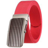 HKM-765523 Men's Nylon Braided Roller Buckle Belt - Adjustable & Durable Design