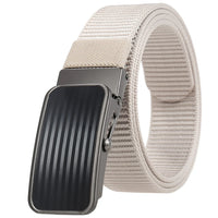 HKM-765523 Men's Nylon Braided Roller Buckle Belt - Adjustable & Durable Design