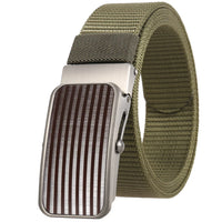 HKM-765523 Men's Nylon Braided Roller Buckle Belt - Adjustable & Durable Design