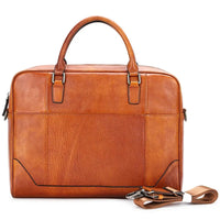 HKM-430803 Vintage Leather Laptop Briefcase for Men - Retro Handmade Fashion Bag