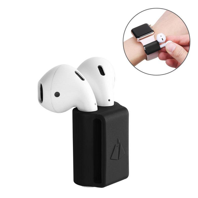 KTX-785107 AirPods Silicone Holder Strap Compatible with Apple Watch - Anti-Lost, Durable, Lightweight Design for Active Lifestyle