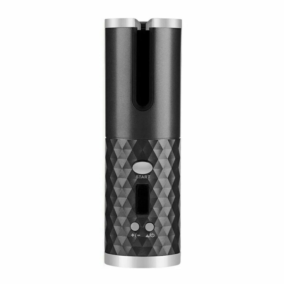 HKM-106131 Cordless Auto Rotating Curling Iron with LCD Display and Ceramic Technology for Effortless Waves