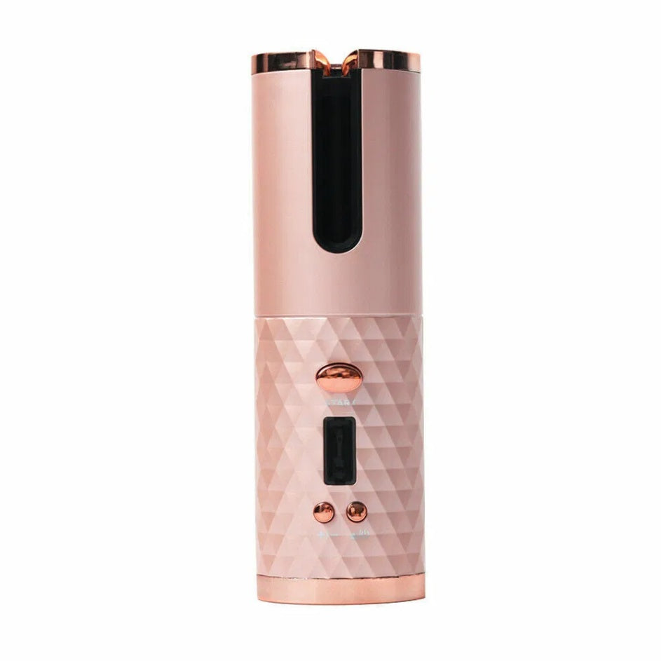 HKM-106131 Cordless Auto Rotating Curling Iron with LCD Display and Ceramic Technology for Effortless Waves