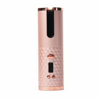 HKM-106131 Cordless Auto Rotating Curling Iron with LCD Display and Ceramic Technology for Effortless Waves