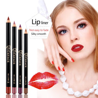 HKM-445267 Matte Lip Liner Pencil Set - 12 Waterproof Colors for Precise Lip Definition
