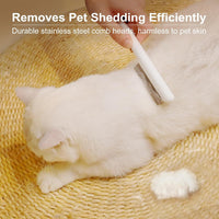 HKM-544403 Durable Stainless Steel Cat Comb with Rounded Teeth for Easy Grooming and Flea Removal for All Coat Types