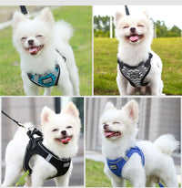 HKM-121683 Lightweight Reflective Dog Chest Harness and Leash Set for All Breeds