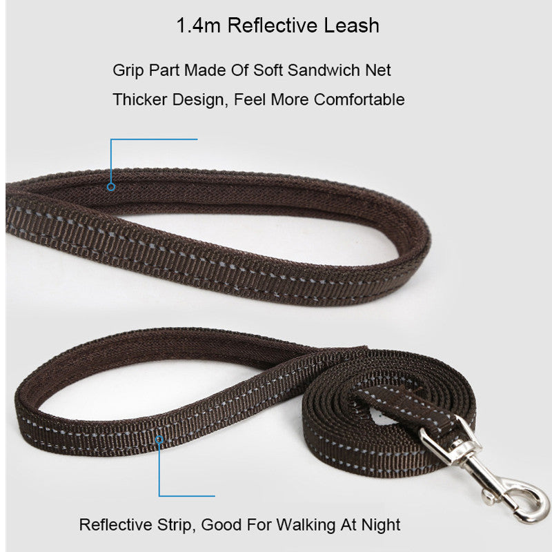 HKM-121683 Lightweight Reflective Dog Chest Harness and Leash Set for All Breeds