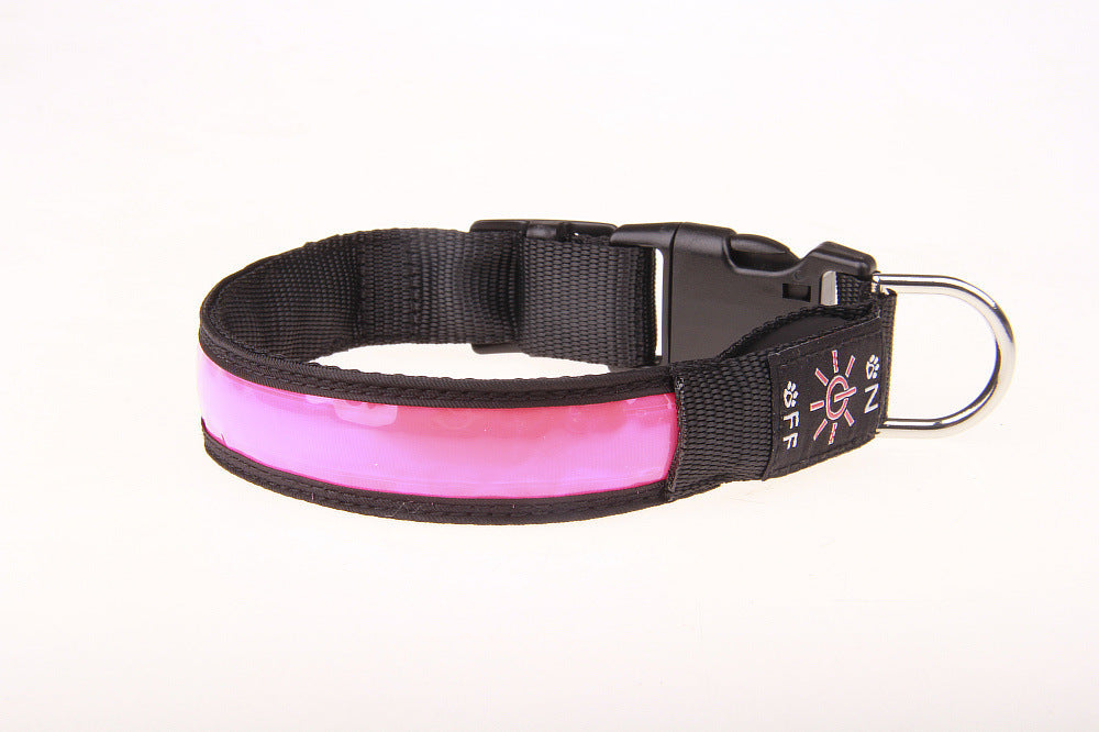 HKM-219667 Rechargeable Luminous Dog Collar in Multiple Colors for All Breeds