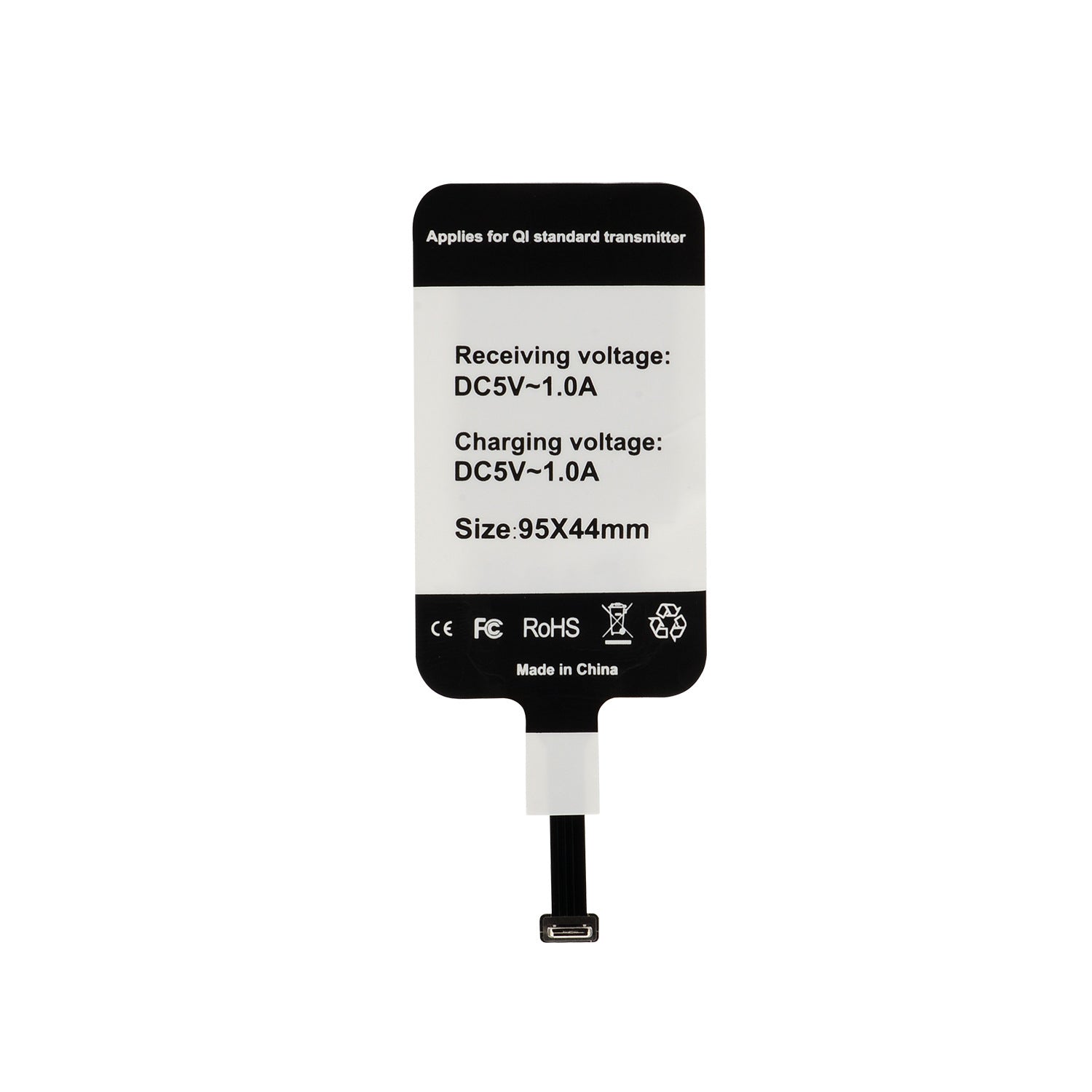 KTX-590611 Wireless Charging Receiver for Apple and Android Devices - Type-C Compatible, White