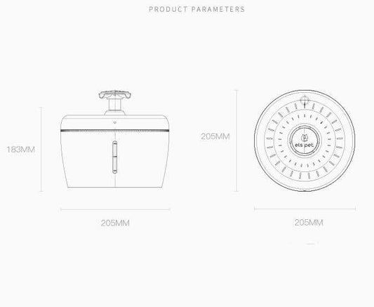 HKM-128723 Pet Water Dispenser with Circulation Filtration and Silent Pump, 2.5L Capacity