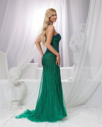 HKM-564307 Elegant Green Evening Dress for Women - Model EZ25130