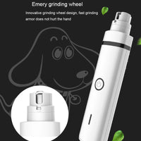 HKM-804243 Pet Grooming Clipper with Nail Grinding Head and Trimming Attachments - Model G12 in White and Black