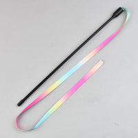 HKM-477843 Colorful Interactive Cat Teaser Wand with Soft Satin Ribbons for Cat Playtime