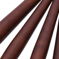 HKM-065555 10-Piece Makeup Brush Set with Aluminum Tubes and Wooden Handles - Nylon Hair for Precise Application