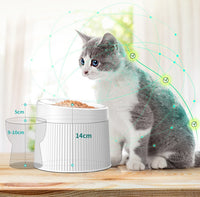 HKM-996499 Geometric Double Cat Bowl - A5 Food Grade Melamine, 194mm Diameter, 145mm Height